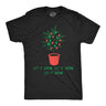 Mens Funny T Shirts Let It Grow Sarcastic 420 Christmas Graphic Tee For Men