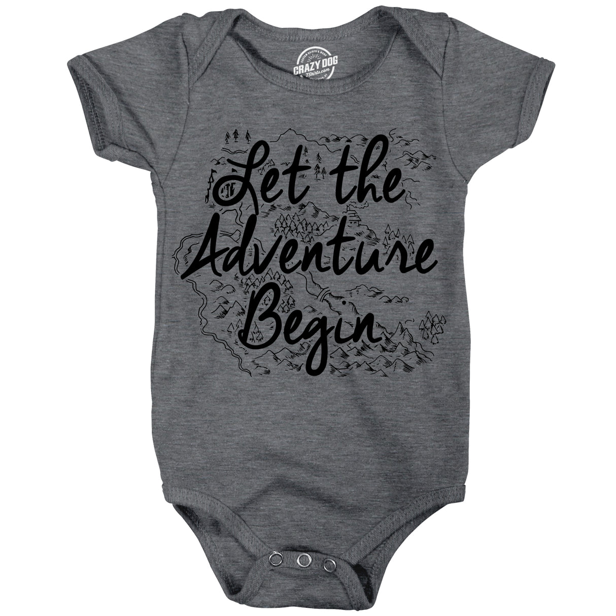 Let The Adventure Begin Baby Bodysuit Funny Cute Graphic Novelty Jumper For Infants