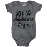 Let The Adventure Begin Baby Bodysuit Funny Cute Graphic Novelty Jumper For Infants