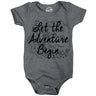 Let The Adventure Begin Baby Bodysuit Funny Cute Graphic Novelty Jumper For Infants