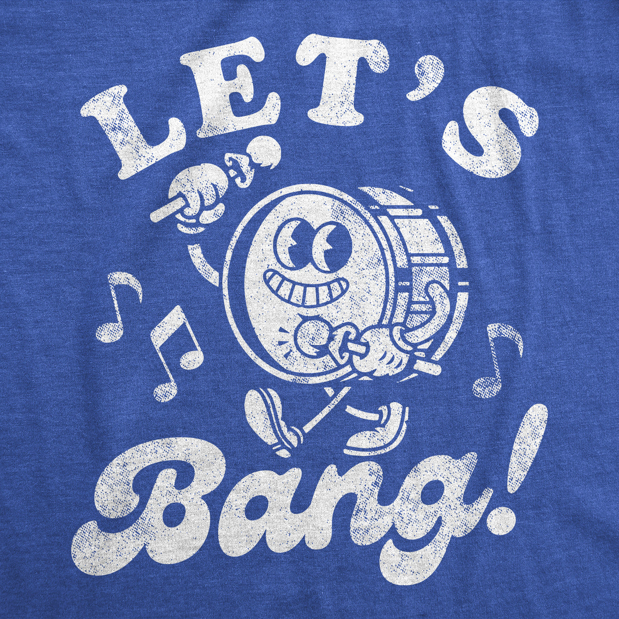 Mens Funny T Shirts Lets Bang Sarcastic Drum Graphic Novelty Music Tee for Men