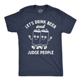Mens Funny T Shirts Lets Drink Beer And Judge People Sarcastic Drinking Graphic Novelty Tee For Men