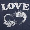 Womens Cute T Shirts Love Axolotl Funny Graphic Tees For Ladies