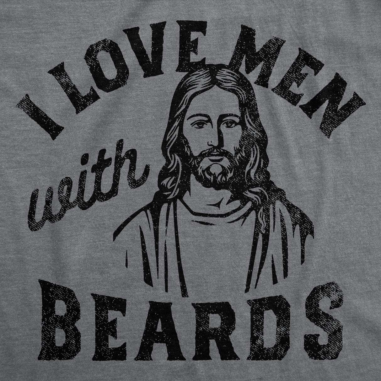 Womens Funny T Shirts I Love Men With Beards Sarcastic Christmas Santa Graphic Tee For Ladies