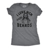 Womens Funny T Shirts I Love Men With Beards Sarcastic Christmas Santa Graphic Tee for Ladies