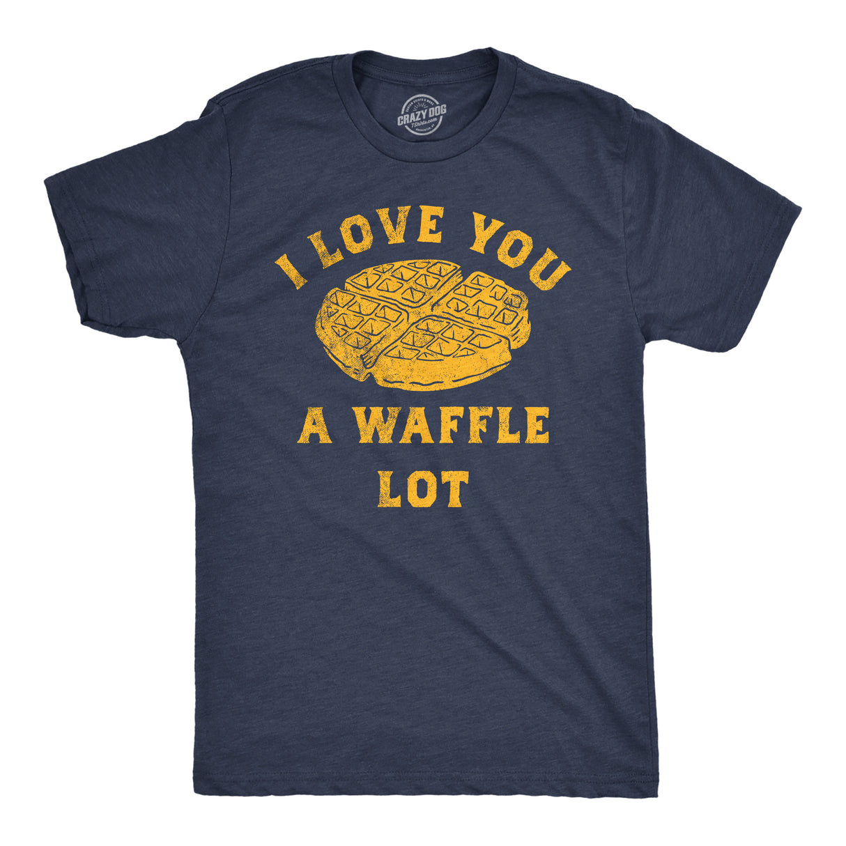 Mens Funny T Shirts I Love You A Waffle Lot Sarcastic Food Tee for Men