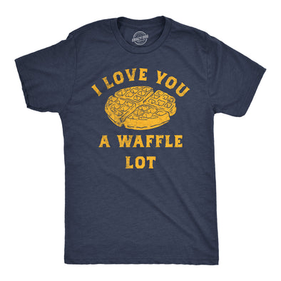 Mens Funny T Shirts I Love You A Waffle Lot Sarcastic Food Tee For Men