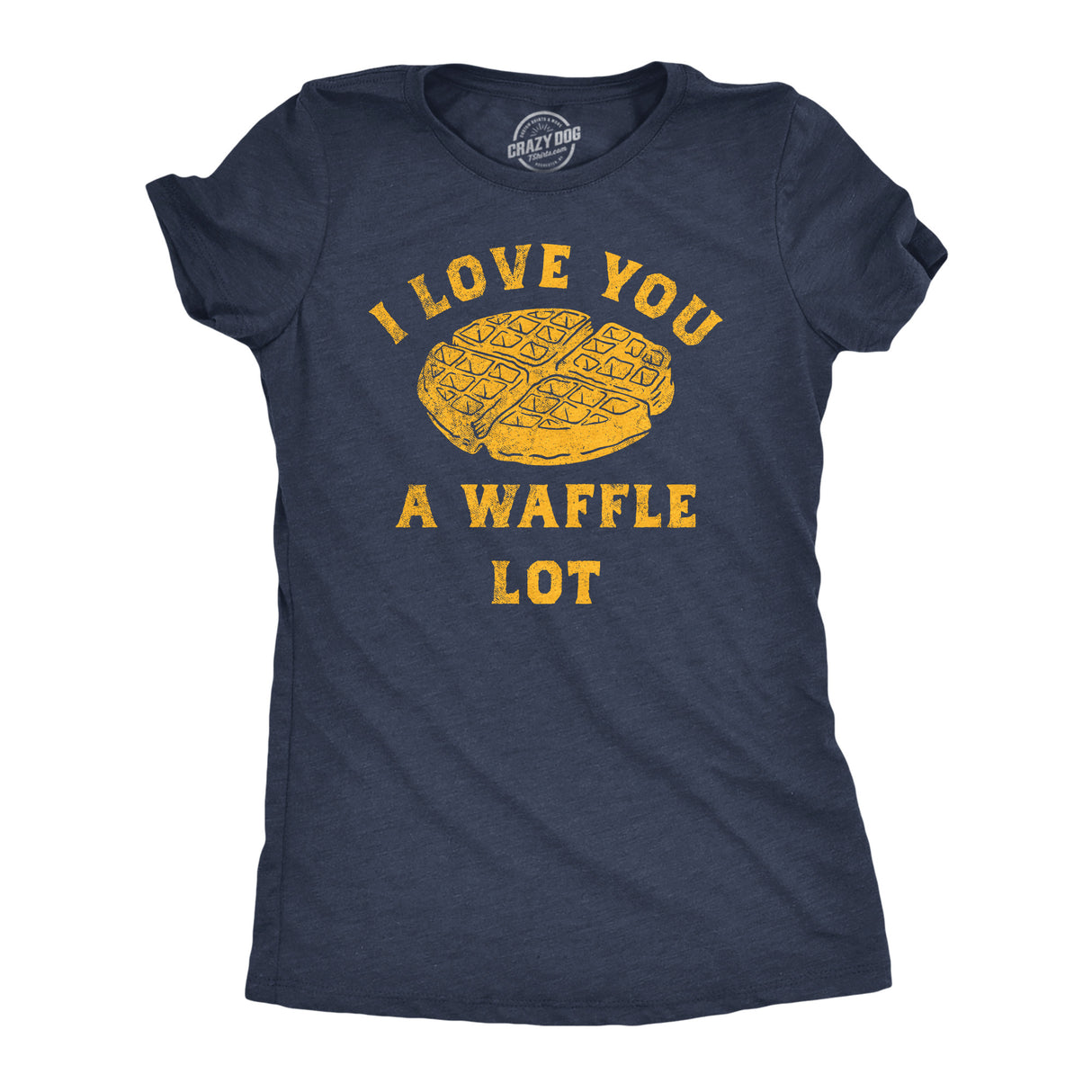 Womens Funny T Shirts I Love You A Waffle Lot Sarcastic Food Tee for Ladies