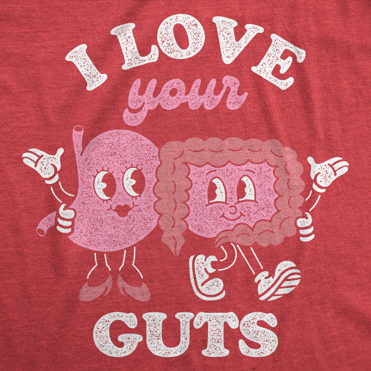 Mens Funny T Shirts I Love Your Guts Valentines Day Graphic Tee for Men