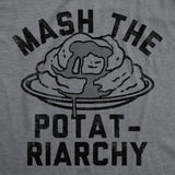 Womens Funny T Shirts Mash The Potatriarchy Sarcastic Thanksgiving Dinner Mashed Potato Tee For Ladies