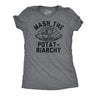 Womens Funny T Shirts Mash The Potatriarchy Sarcastic Thanksgiving Dinner Mashed Potato Tee For Ladies