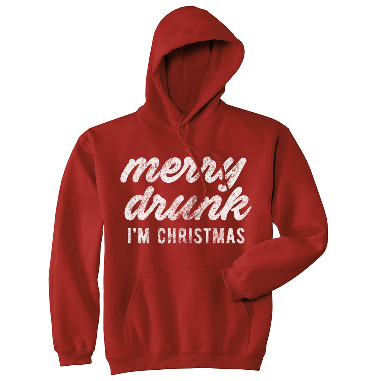Merry Drunk Im Christmas Unisex Hoodie Funny Sarcastic Christmas Drinking Graphic Hooded Sweatshirt