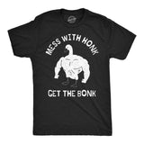 Mens Mess with the Honk Get the Bonk T Shirt Funny Goose Shirt Ripped Animal Tee for Guys