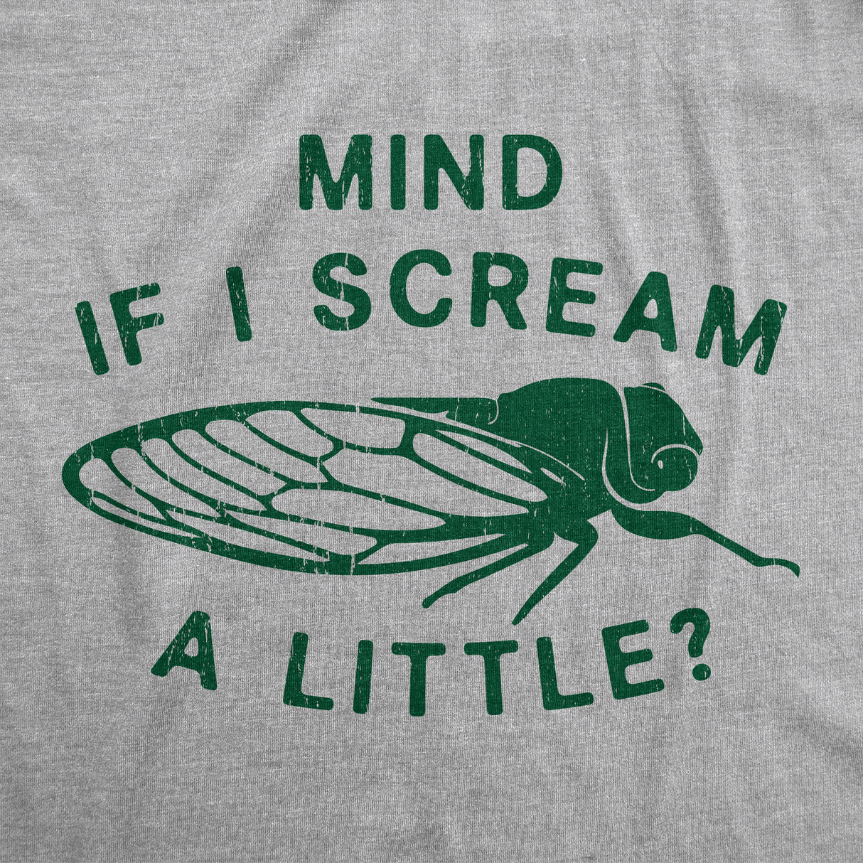 Mens Funny T Shirts Mind If I Scream A Little Sarcastic Cicada Graphic Tee for Men