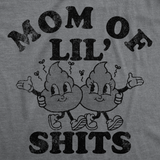 Womens Funny T Shirts Mom Of Lil Shits Sarcastic Mothers Day Tee For Ladies