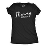 Womens Mommy Est 2024 Cute T Shirts Mothers Day Tee For Ladies