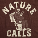 Mens Nature Calls Funny T Shirts Sarcastic Tee Toilet Novelty Shirt For Men