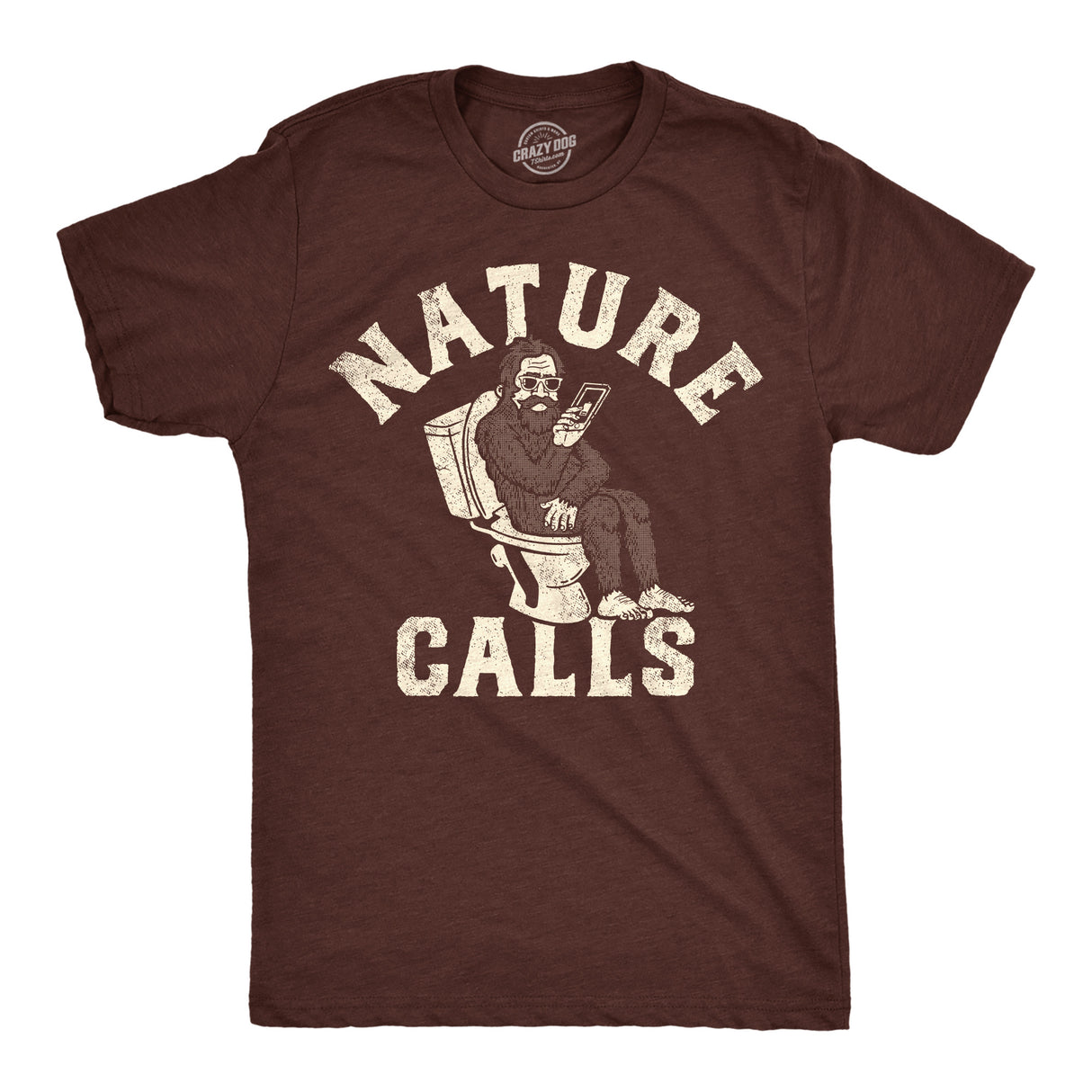 Mens Nature Calls Funny T Shirts Sarcastic Tee Toilet Novelty Shirt For Men