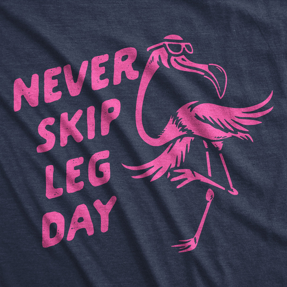 Mens Funny T Shirts Never Skip Leg Day Sarcastic Flamingo Graphic Novelty Tee for Men
