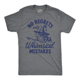 Mens Funny T Shirts No Regrets Only Whimsical Mistakes Sarcastic Tee for Men