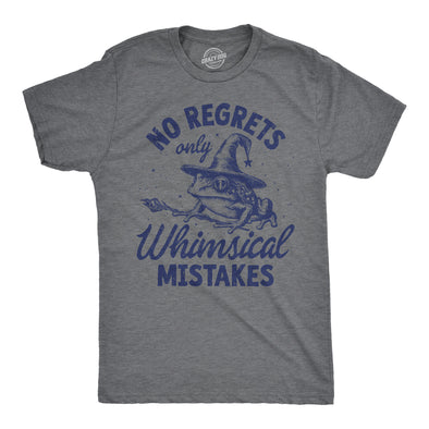 Mens Funny T Shirts No Regrets Only Whimsical Mistakes Sarcastic Tee For Men