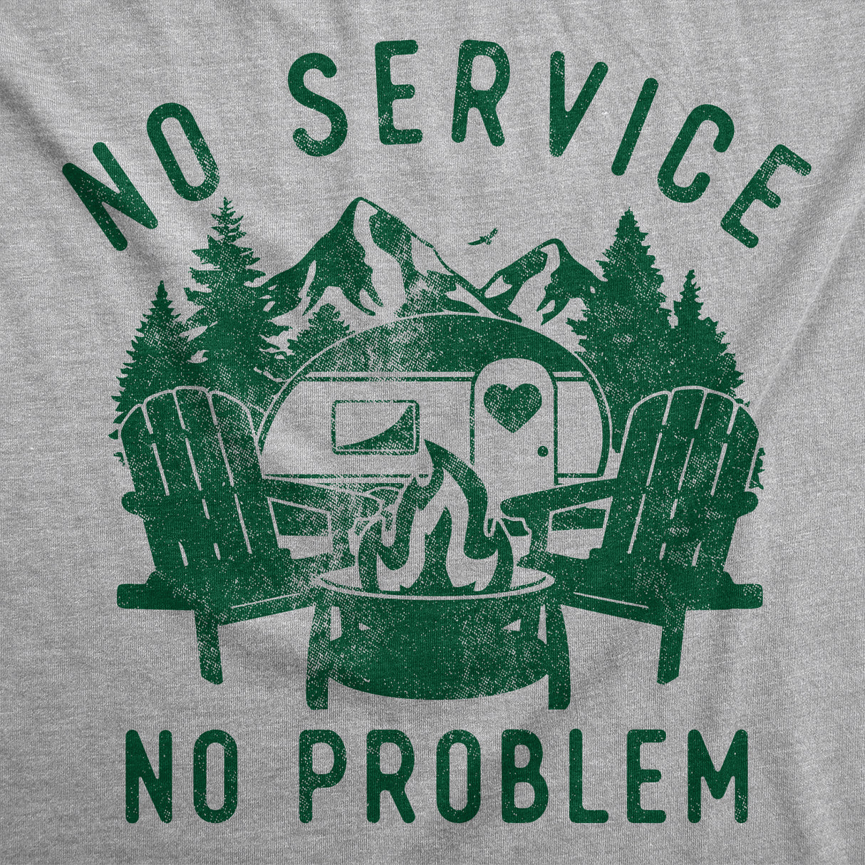 Womens Funny T Shirts No Service No Problem Sarcastic Camping Graphic Novelty Tee For Ladies