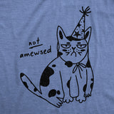 Womens Funny T Shirts Not Amewsed Sarcastic Kitten Graphic Tee For Ladies