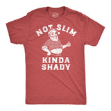 Mens Funny T Shirts Not Slim Kinda Shady Sarcastic Christmas Graphic Santa Tee for Men