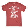 Mens Funny T Shirts Not Slim Kinda Shady Sarcastic Christmas Graphic Santa Tee for Men