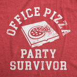 Mens Funny T Shirts Office Pizza Party Survivor Sarcastic Job Novelty Tee for Men