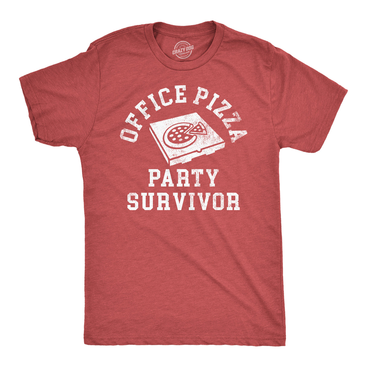 Mens Funny T Shirts Office Pizza Party Survivor Sarcastic Job Novelty Tee for Men