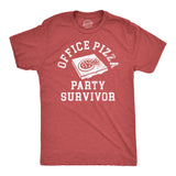 Mens Funny T Shirts Office Pizza Party Survivor Sarcastic Job Novelty Tee for Men