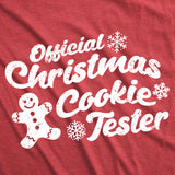 Youth Funny T Shirts Official Christmas Cookie Tester Sarcastic Xmas Graphic Tee For Kids