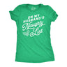 Womens Funny T Shirts On My Husbands Naughty List Sarcastic Christmas Graphic Novelty Tee For Ladies