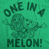 Womens Funny T Shirts One In A Melon Sarcastic Watermelon Graphic Novelty Tee for Ladies