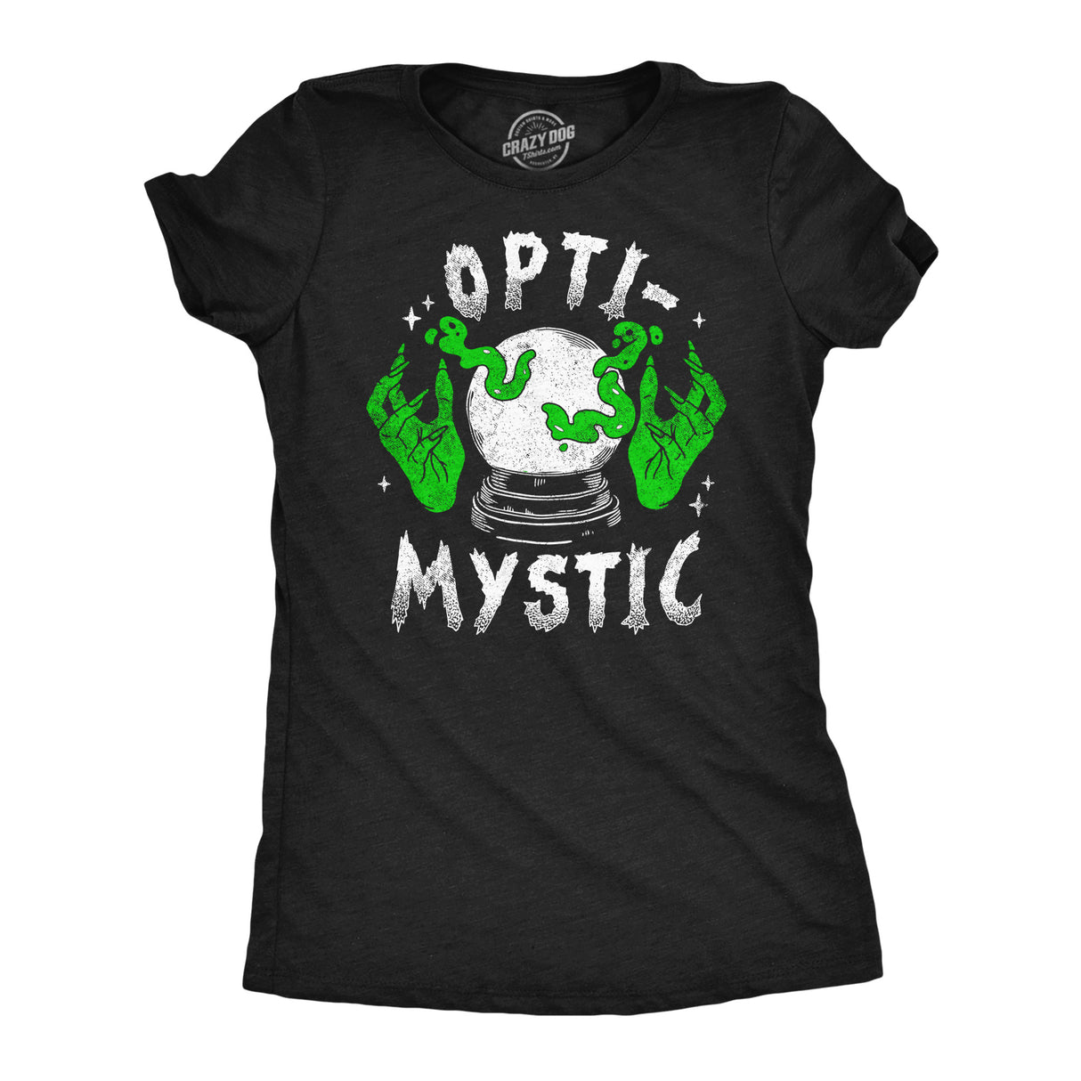 Womens Funny T Shirts Opti Mystic Sarcastic Halloween Graphic Novelty Tee For Ladies