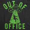 Mens Funny T Shirts Out Of Office UFO Sarcastic Alien Graphic Tee For Men