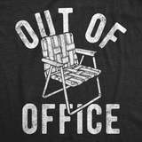 Womens Out Of Office Lawn Chair Funny T Shirts Sarcastic Vacation Tee for Ladies