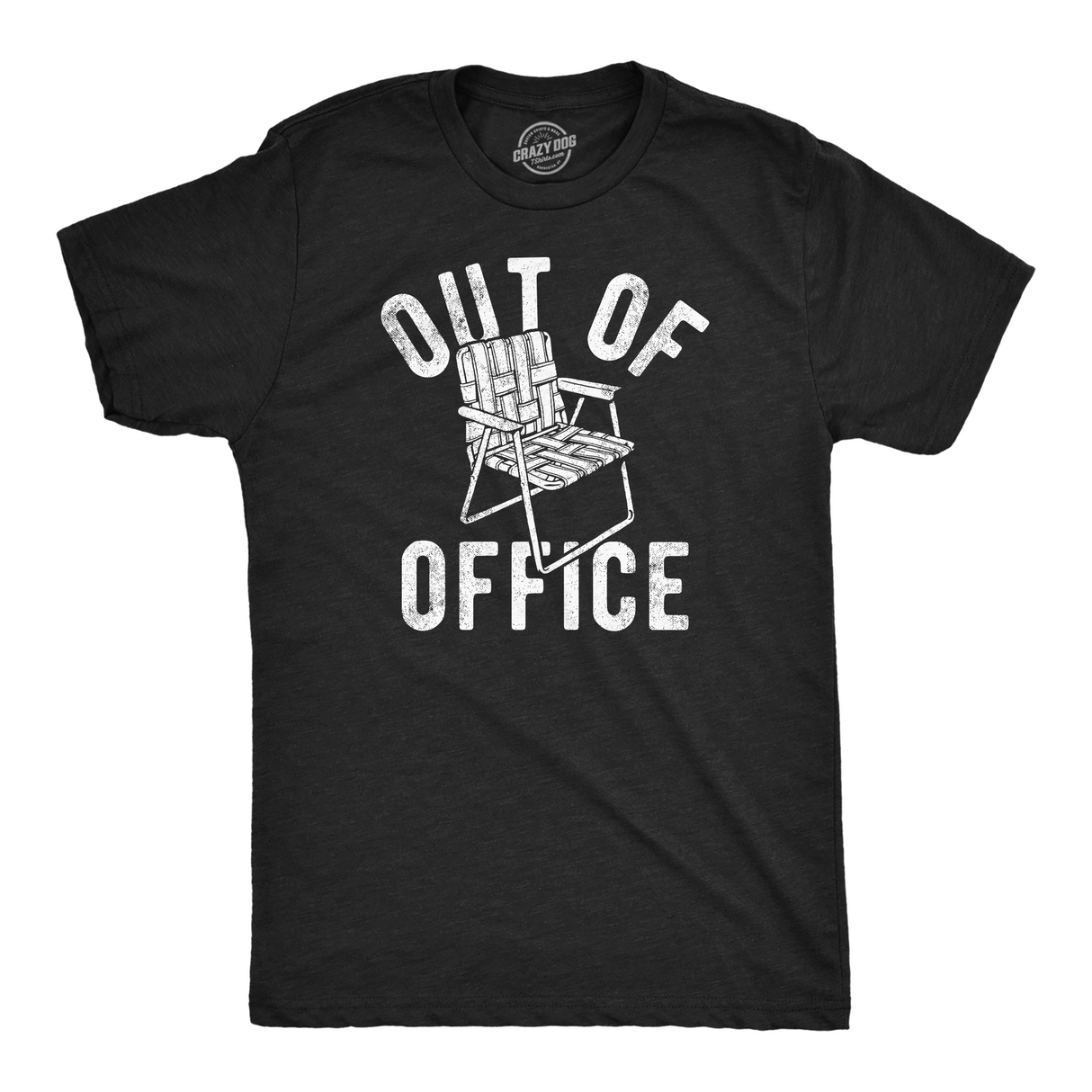 Mens Out Of Office Lawn Chair Funny T Shirts Sarcastic Vacation Tee for Men