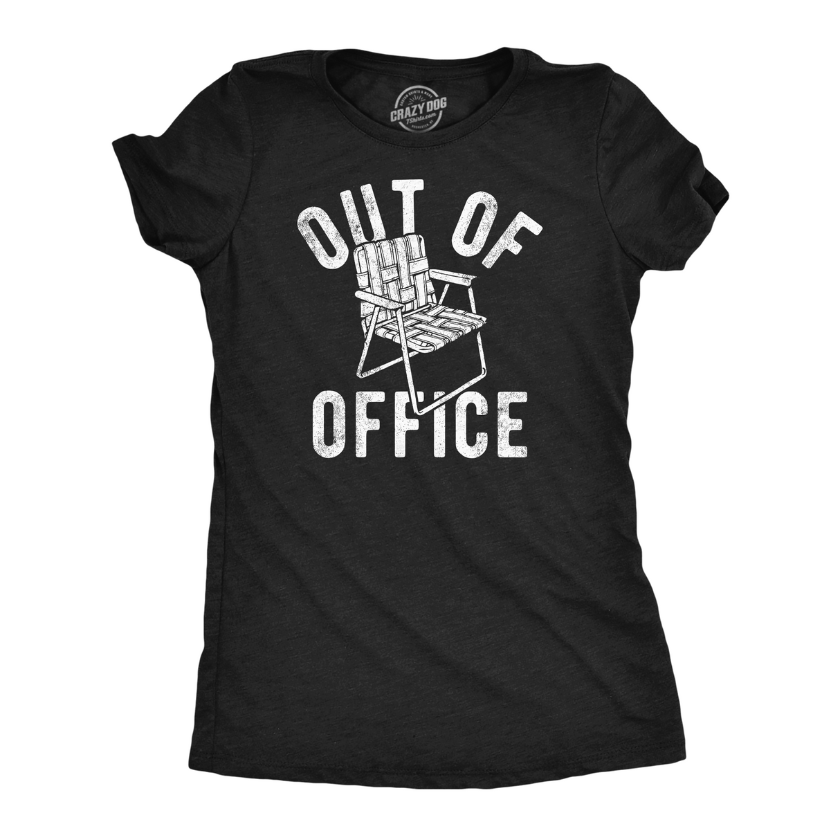 Womens Out Of Office Lawn Chair Funny T Shirts Sarcastic Vacation Tee for Ladies