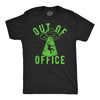 Mens Funny T Shirts Out Of Office UFO Sarcastic Alien Graphic Tee For Men