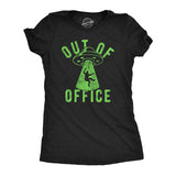 Womens Funny T Shirts Out Of Office UFO Sarcastic Alien Graphic Tee For Ladies