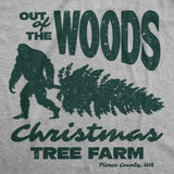 Mens Funny T Shirts Out of the Woods Christmas Tree Farm Sarcastic Xmas Graphic Tee for Men