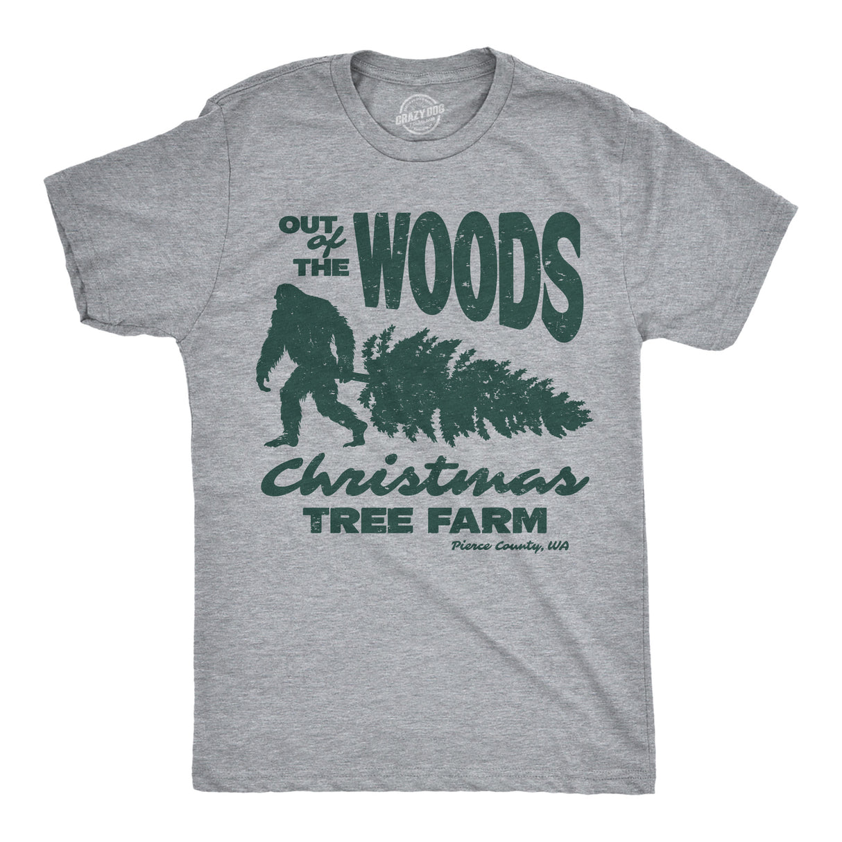 Mens Funny T Shirts Out of the Woods Christmas Tree Farm Sarcastic Xmas Graphic Tee for Men