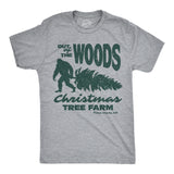 Mens Funny T Shirts Out of the Woods Christmas Tree Farm Sarcastic Xmas Graphic Tee for Men