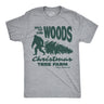 Mens Funny T Shirts Out of the Woods Christmas Tree Farm Sarcastic Xmas Graphic Tee for Men