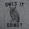 Mens Owls It Going Funny T Shirt Sarcastic Owl Graphic Tee For Men