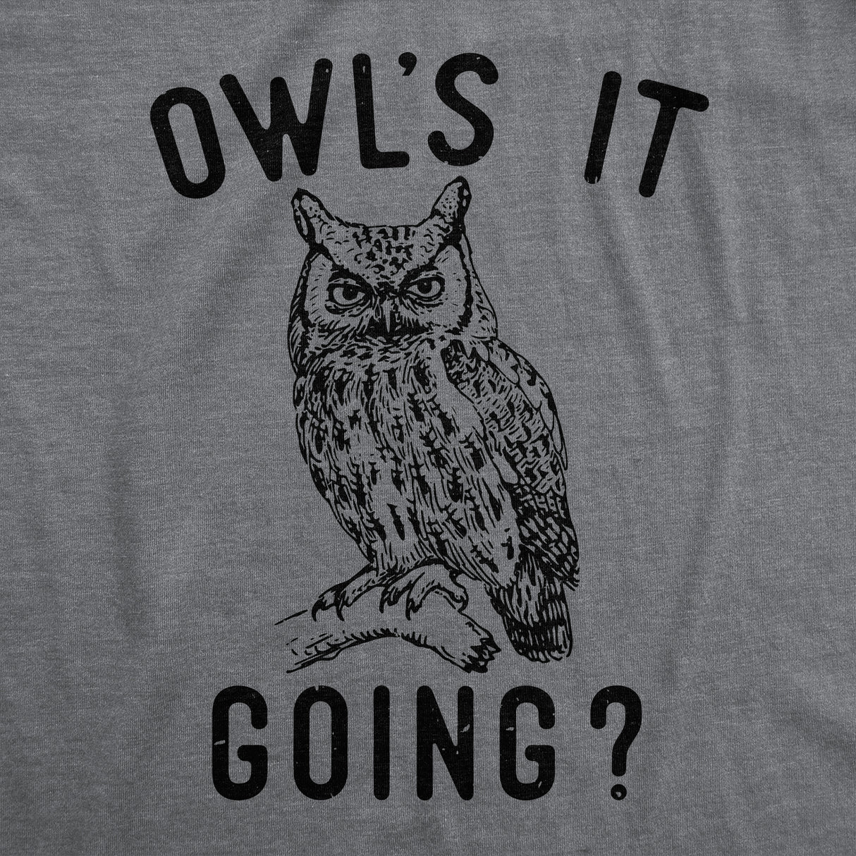 Womens Owls It Going Funny T Shirt Sarcastic Owl Graphic Tee for Ladies
