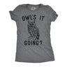 Womens Owls It Going Funny T Shirt Sarcastic Owl Graphic Tee For Ladies