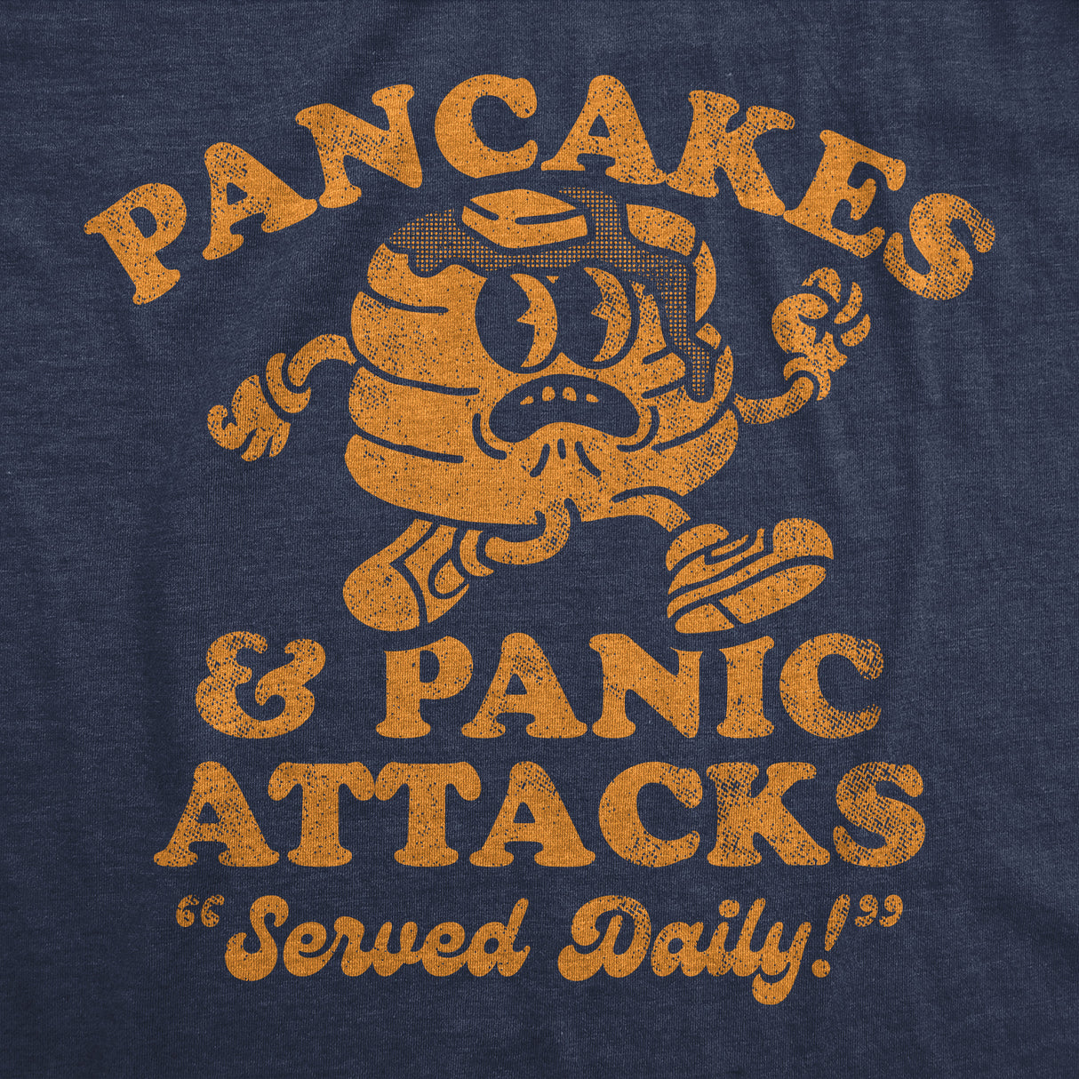 Womens Funny T Shirts Pancakes and Panic Attacks Sarcastic Graphic Novelty Tee for Ladies
